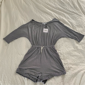 NUDE LUCY NWT Striped Beachy Nautical Romper Sz‎ XS